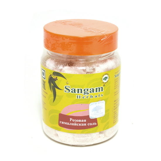 Розовая гималайская соль Sangam Herbals (120 г). 