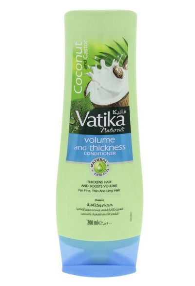 Кондиционер для волос Dabur Vatika Naturals Volume and Thickness (для придания объема) (200 мл). 