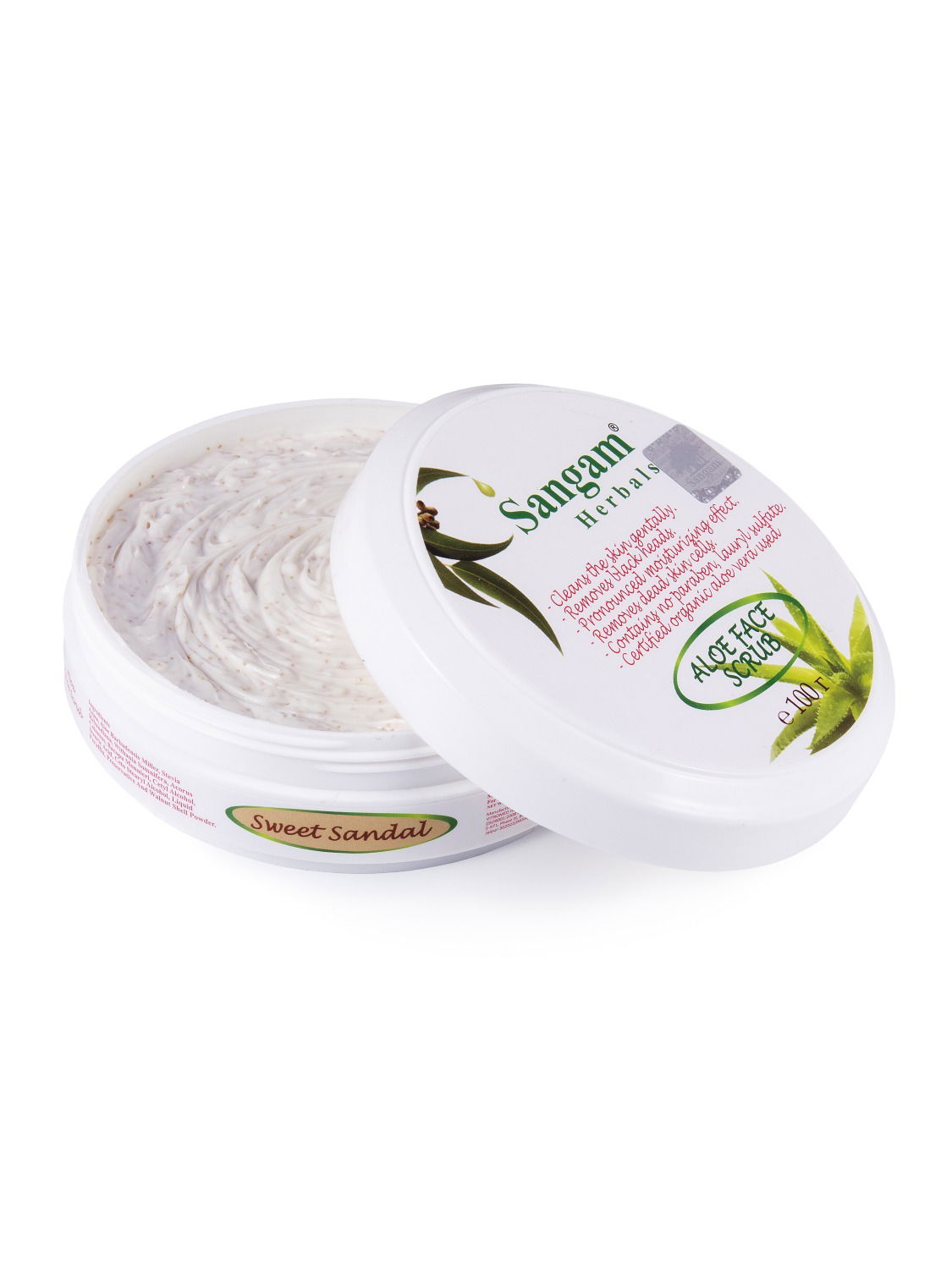 Скраб для лица Sangam Herbals Aloe Vera (Sweet Sandal). 