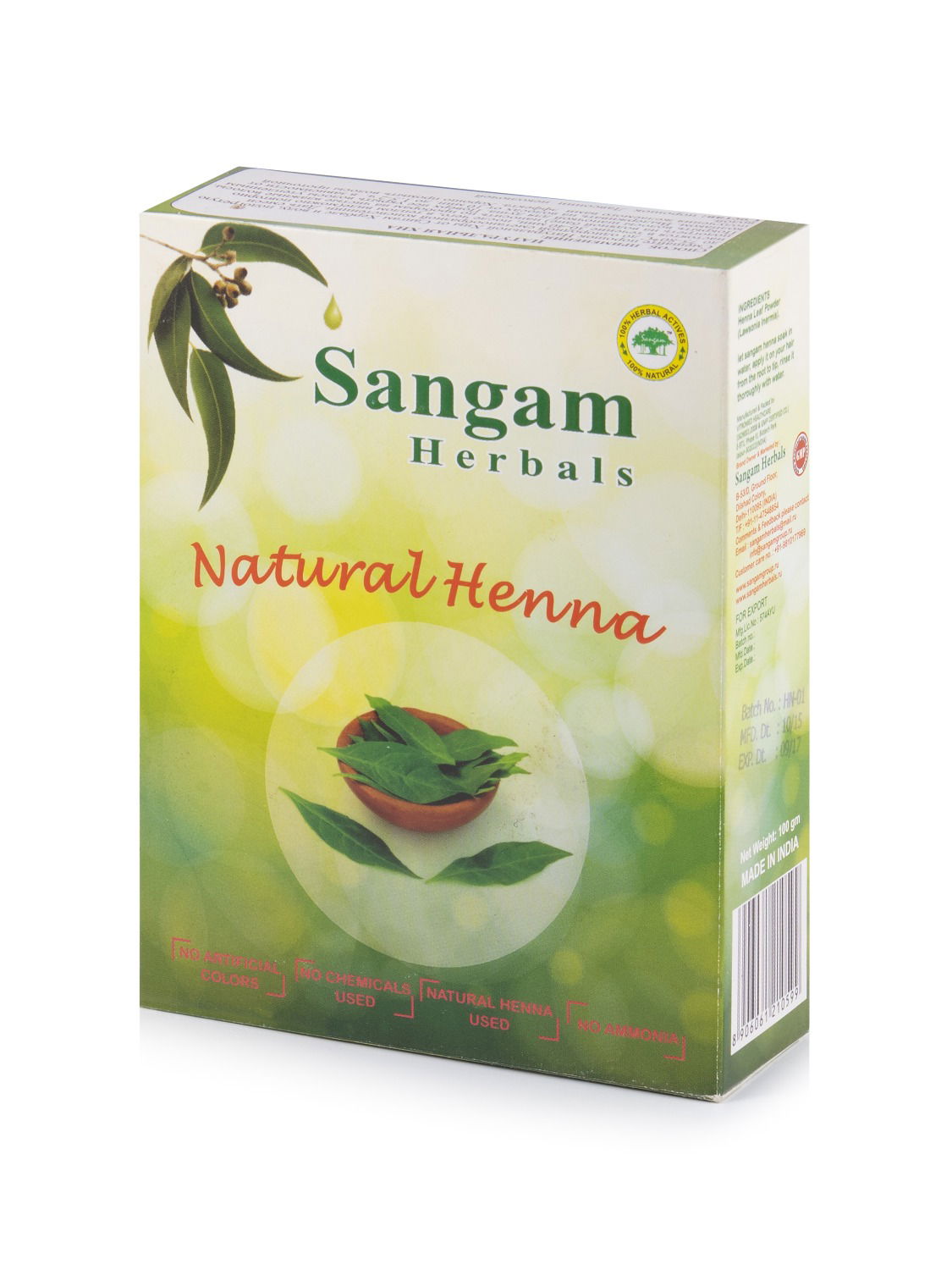 Натуральная хна Sangam Herbals 100 гр. 