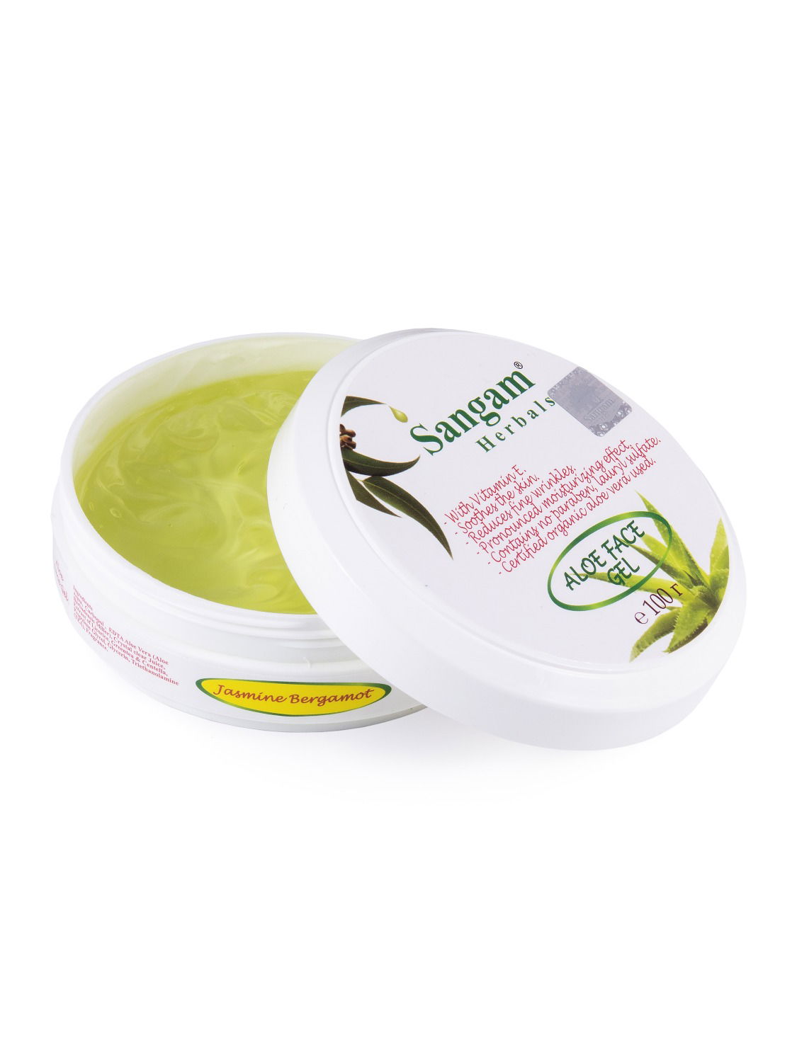 Гель для лица Sangam Herbals Aloe Vera (Jasmine Bergamot). 