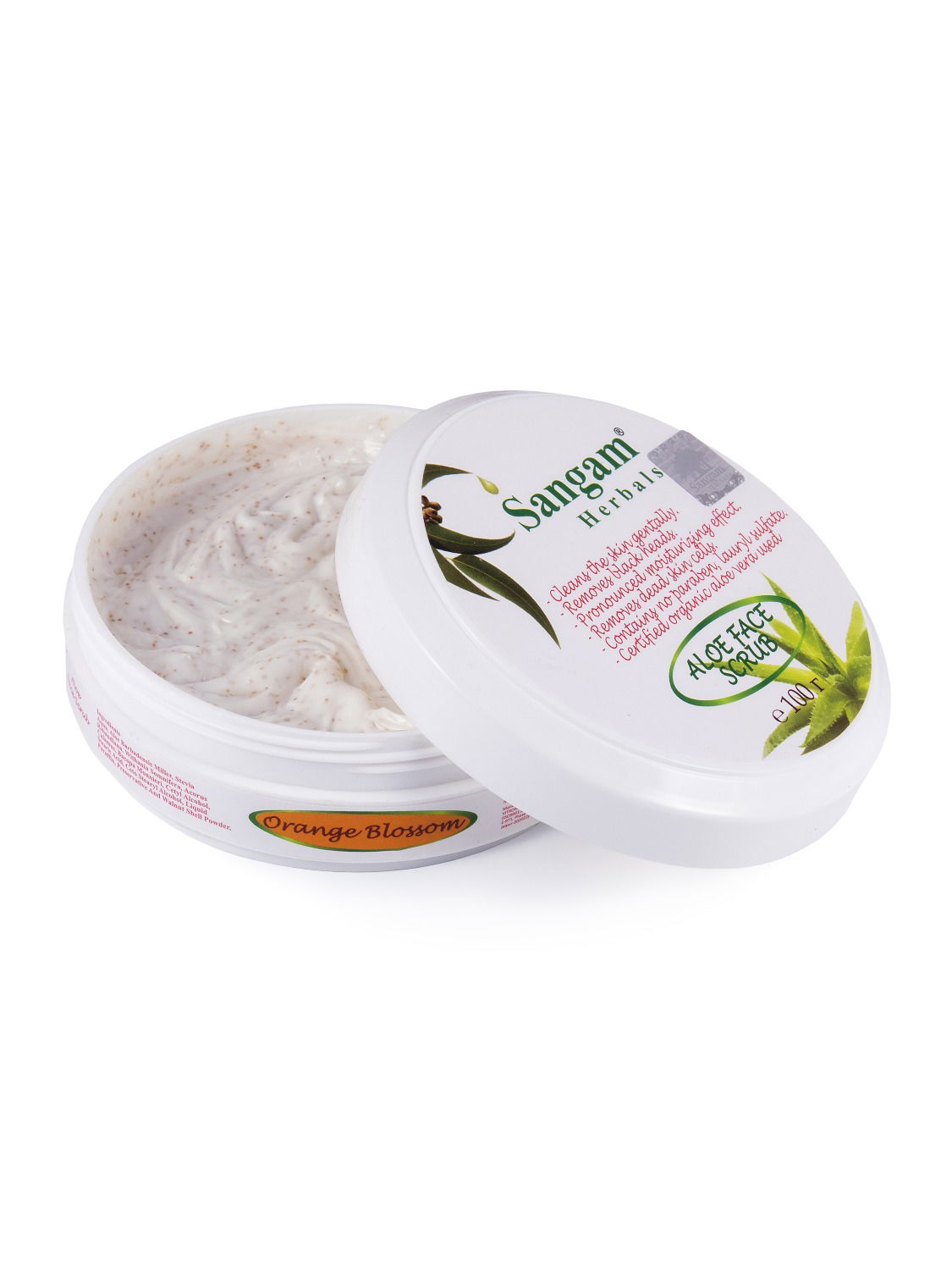 Скраб для лица Sangam Herbals Aloe Vera (Orange Blossom). 