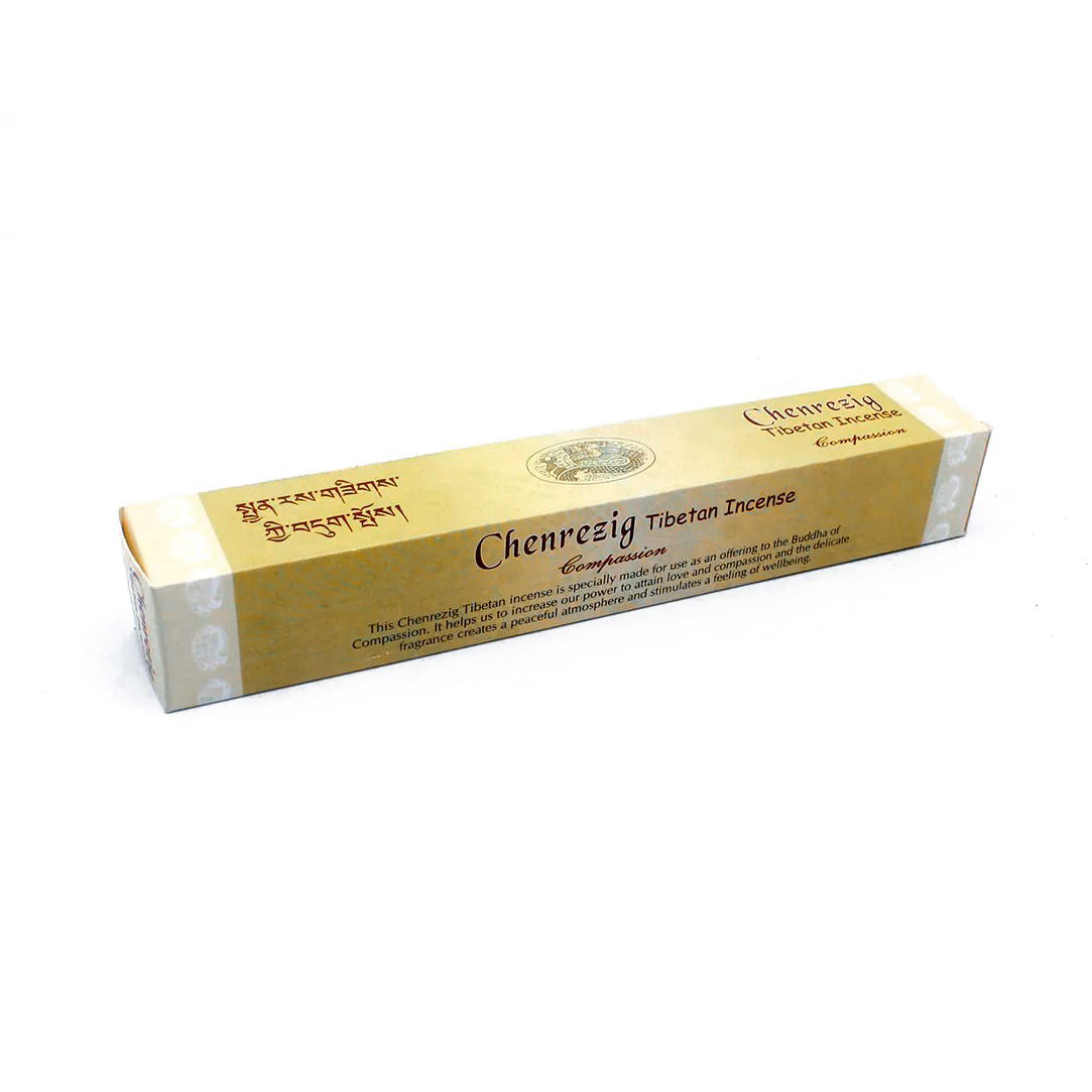 Благовоние Chenrezig Tibetan Incense (Ченрези), 32 палочки по 19 см. 