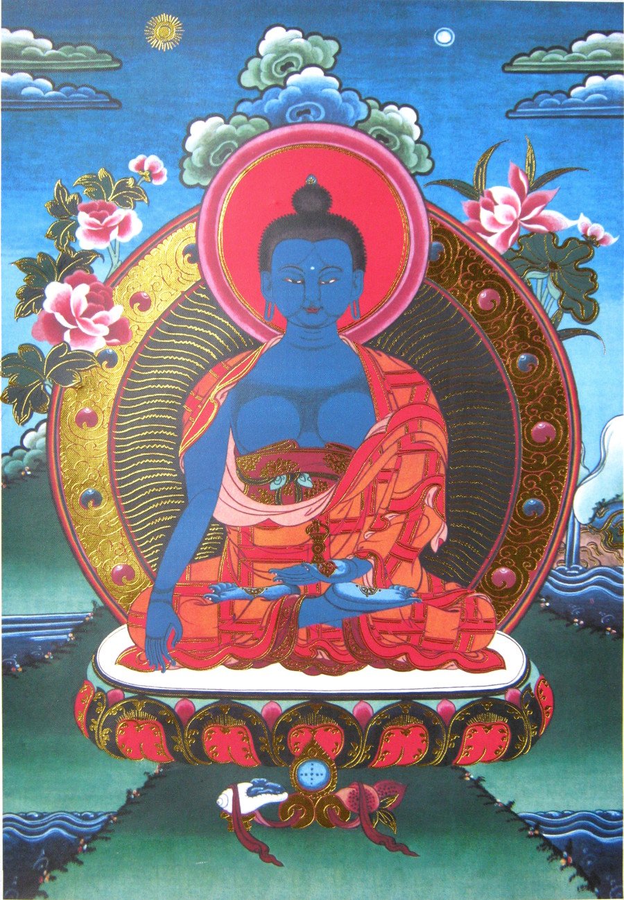 Тханка Будда Акшобхья (печатная), 56 х 89 см, изображение: 31 х 44 см