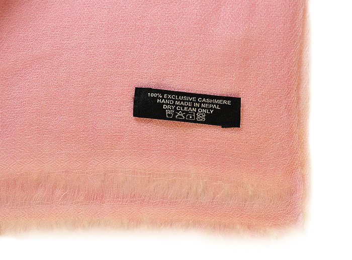Кашемир-пашмина из шерсти козлят (розовая), 72 x 200 см, розовый