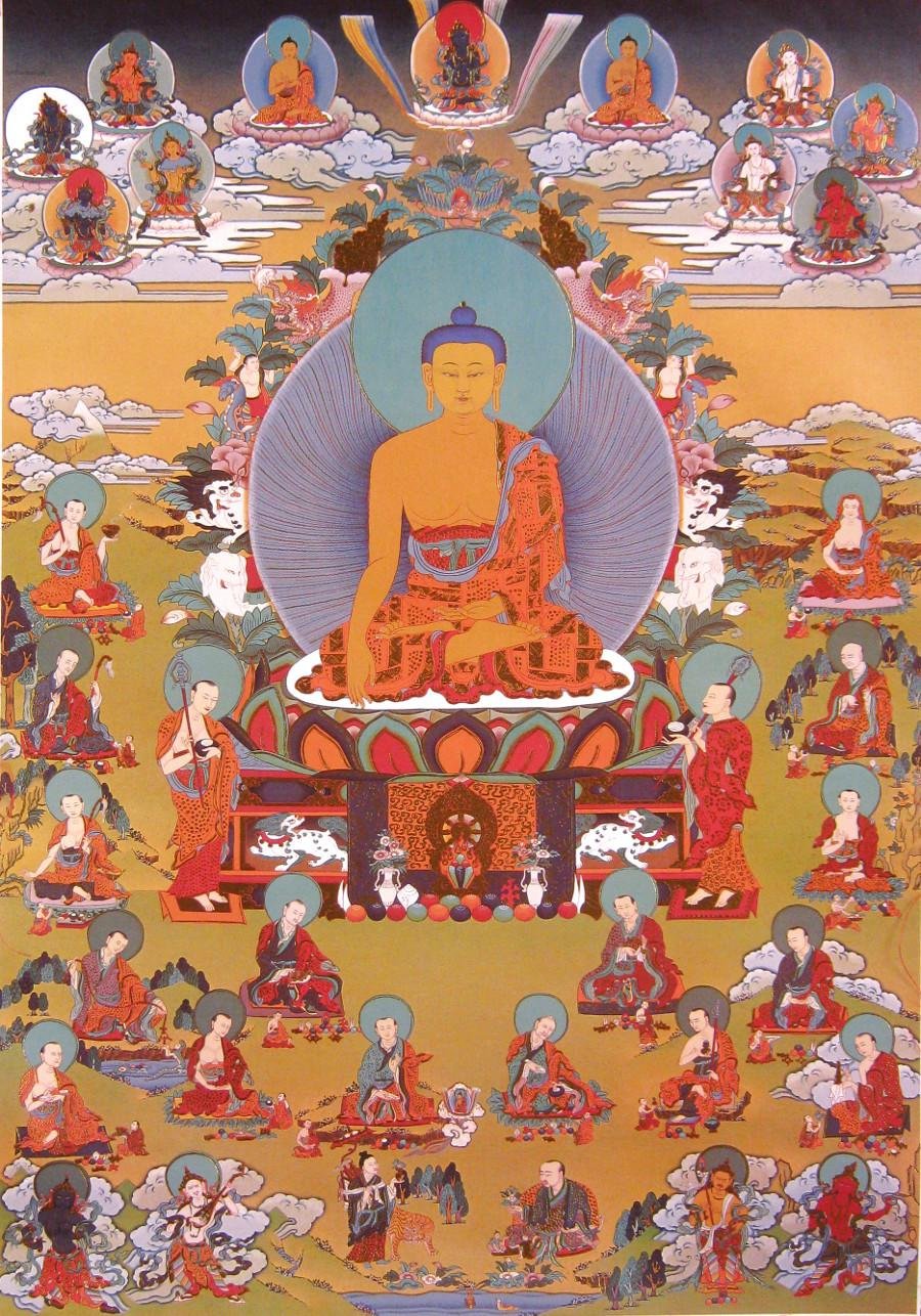 Тханка Будда Шакьямуни (печатная), 54 х 82 см, изображение: 30,5 х 44 см
