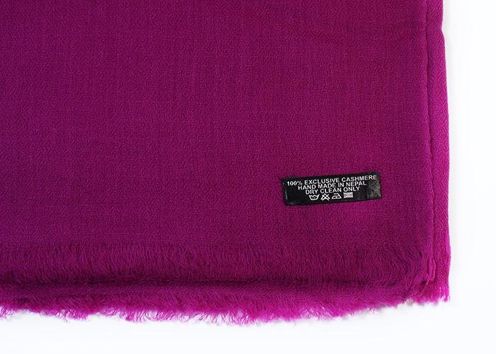 Кашемир-пашмина (фиолетовая), 68 x 200 см, фиолетовый