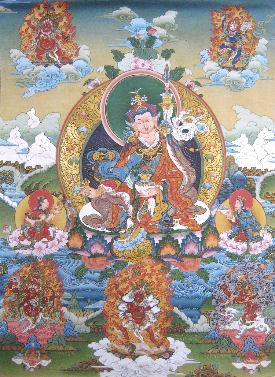 Тханка Гуру Падмасамбхава (печатная), 57 х 80 см, изображение: 29,5 х 39,5 см