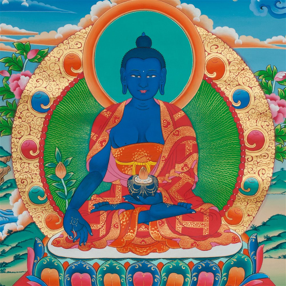 Тханка Будда Медицины (72 x 108 см)