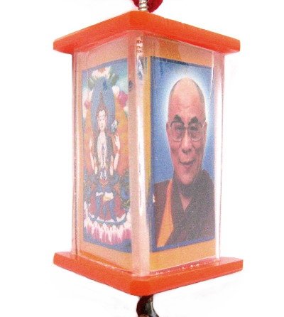 Автомобильный оберег (Далай-лама, Авалокитешвара и мантра Калачакры), 3 x 4,5 см (discounted)