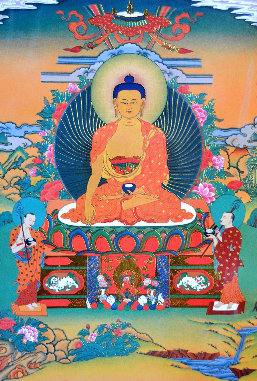 Тханка Будда Шакьямуни (печатная), ~ 39,5 х 62 см, изображение: ~ 20,5 х 30 см