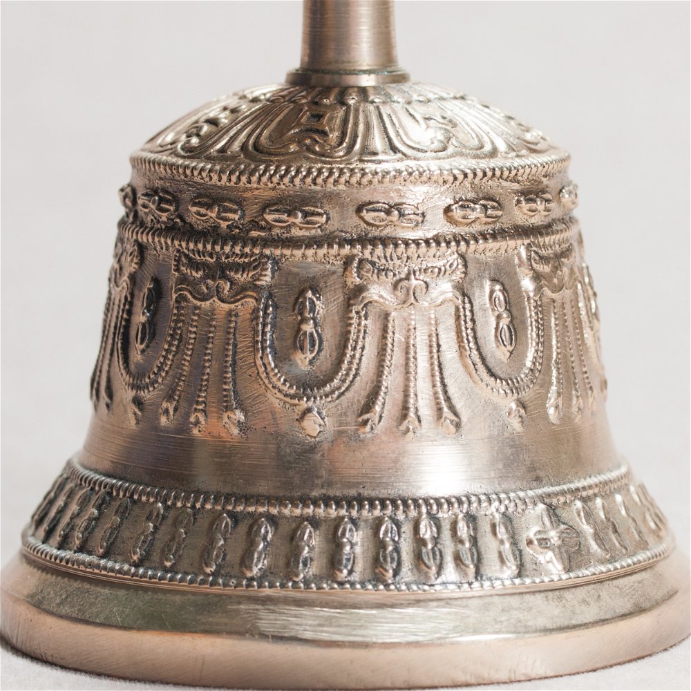 Колокольчик с ваджрой (светлый), 17,5 см, Непал