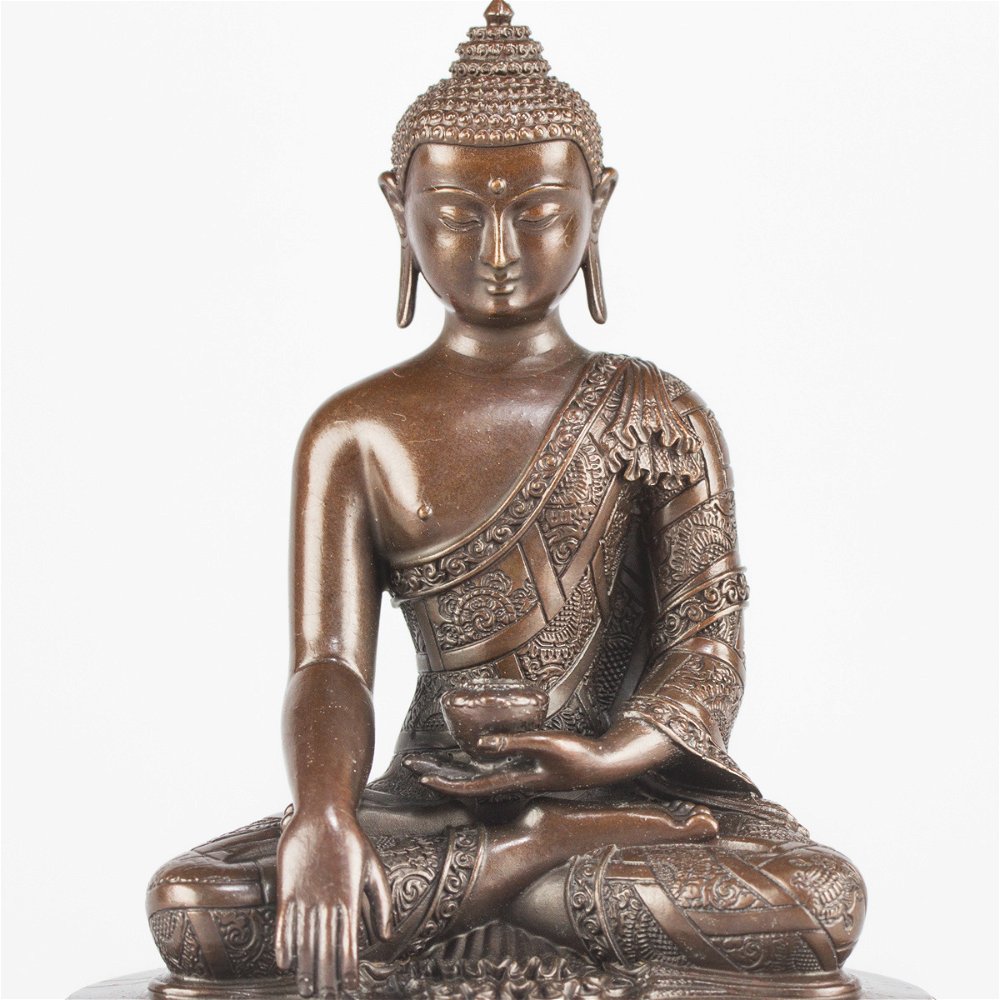 Статуэтка Будды Шакьямуни (бхумиспарша-мудра), 10,5 см, 10,5 см, Медь, Статуэтка Будды Шакьямуни (бхумиспарша-мудра), 10,5 см