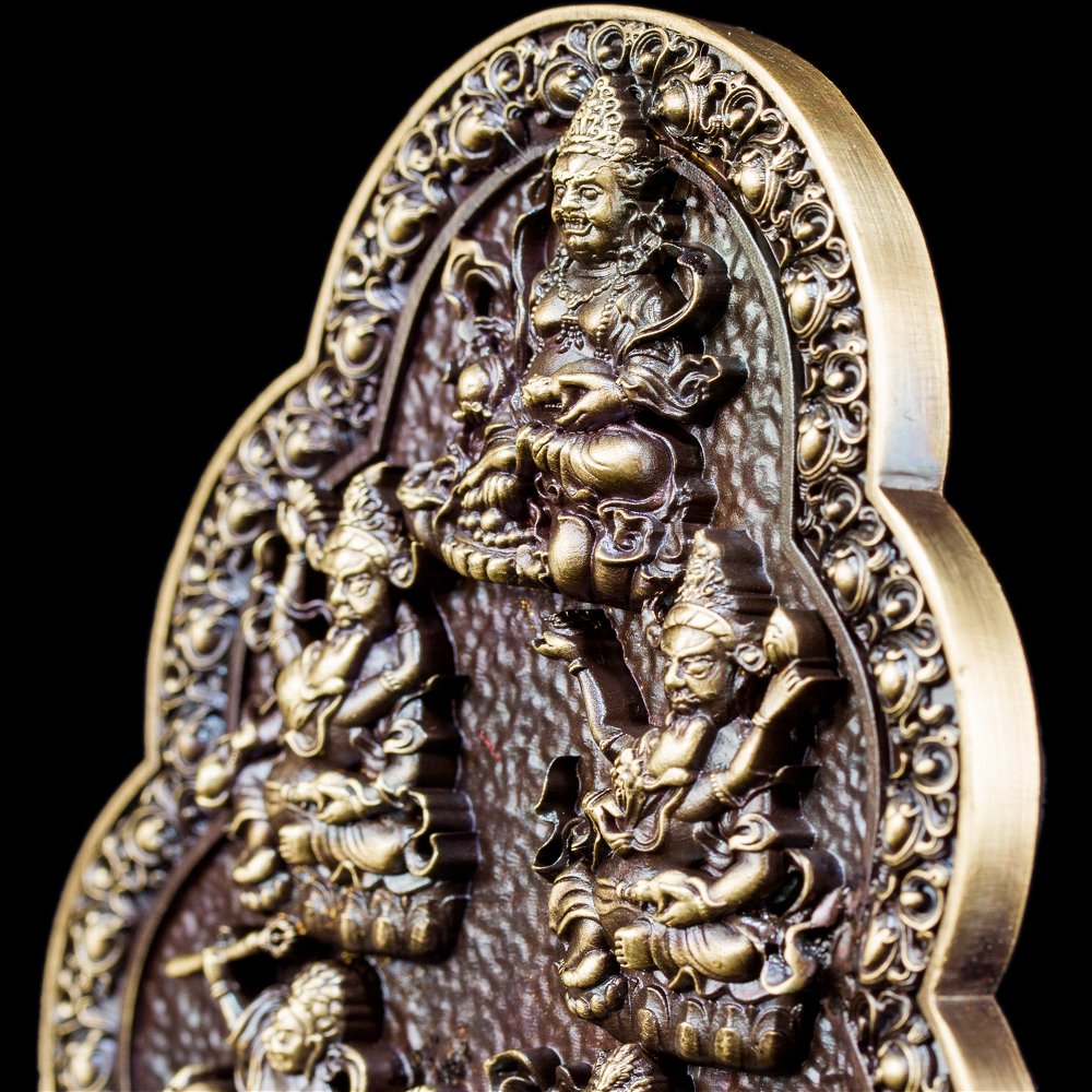Статуэтка Пять Дзамбал черненая (11,5 см), золотой