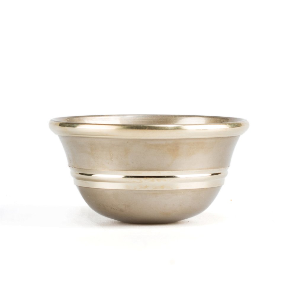 Чаши для подношений (набор из 7 шт.) с полосой, 7,7 см, белая бронза, Непал