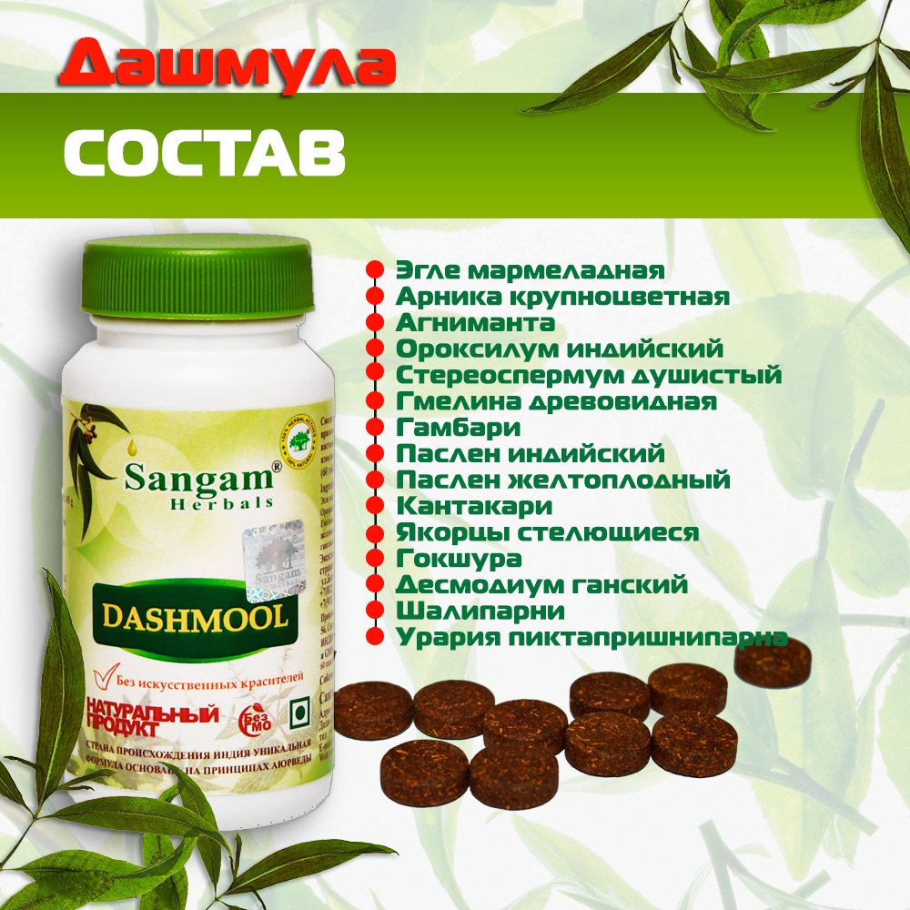 Дашмула Sangam Herbals (60 таблеток), 