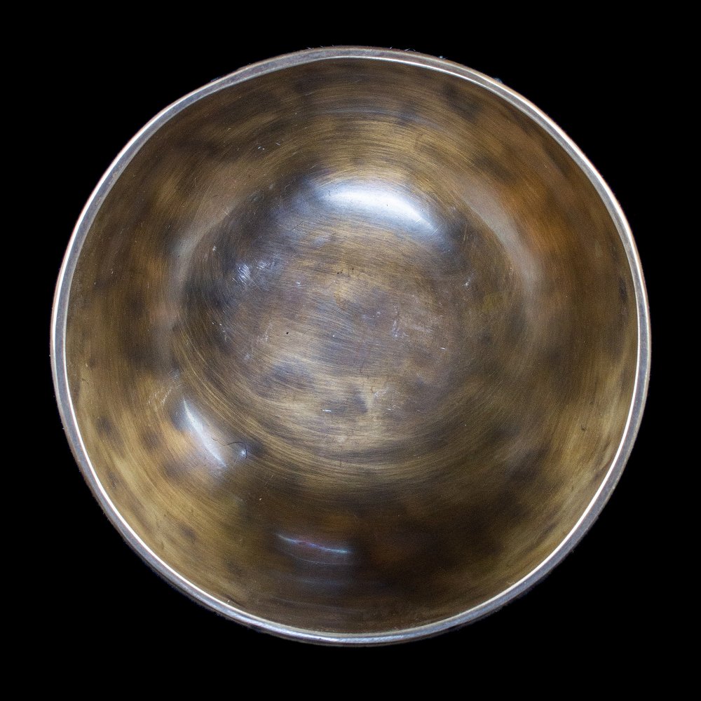 Поющая чаша №18, с гравировкой ОМ МАНИ ПАДМЕ ХУМ (18,5 x 9,5 см)