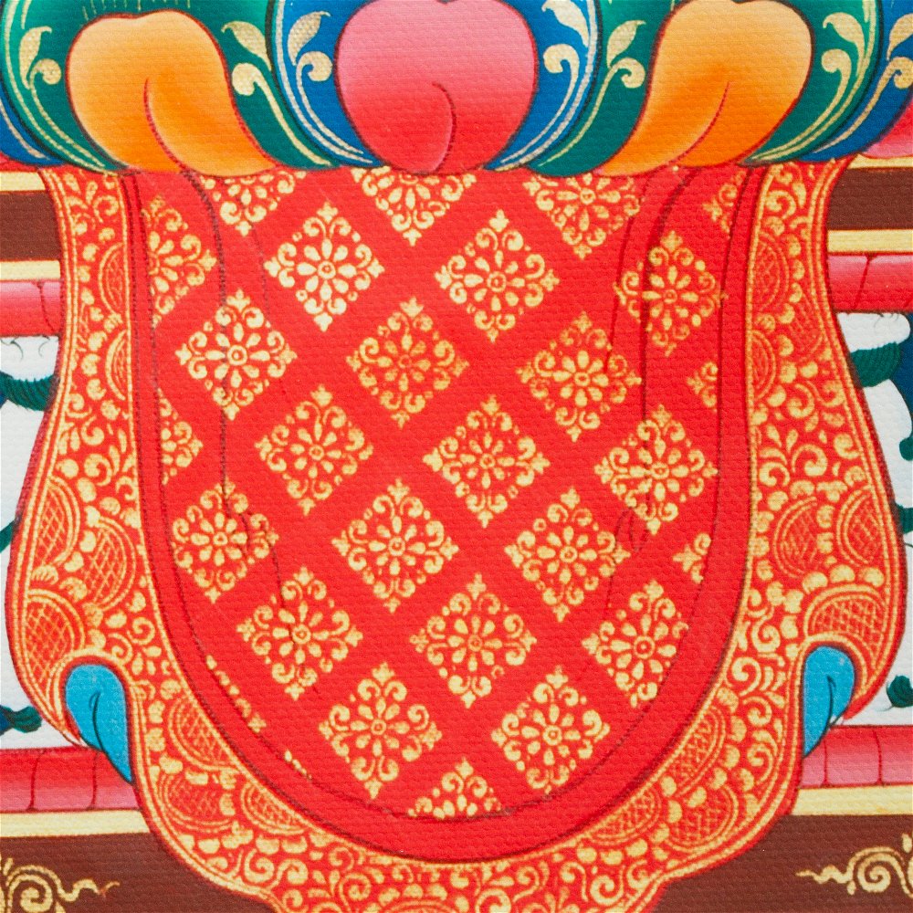 Тханка печатная на холсте Лама Цонкапа (32 х 42 см), Размер изображения — 32,1 х 42 см