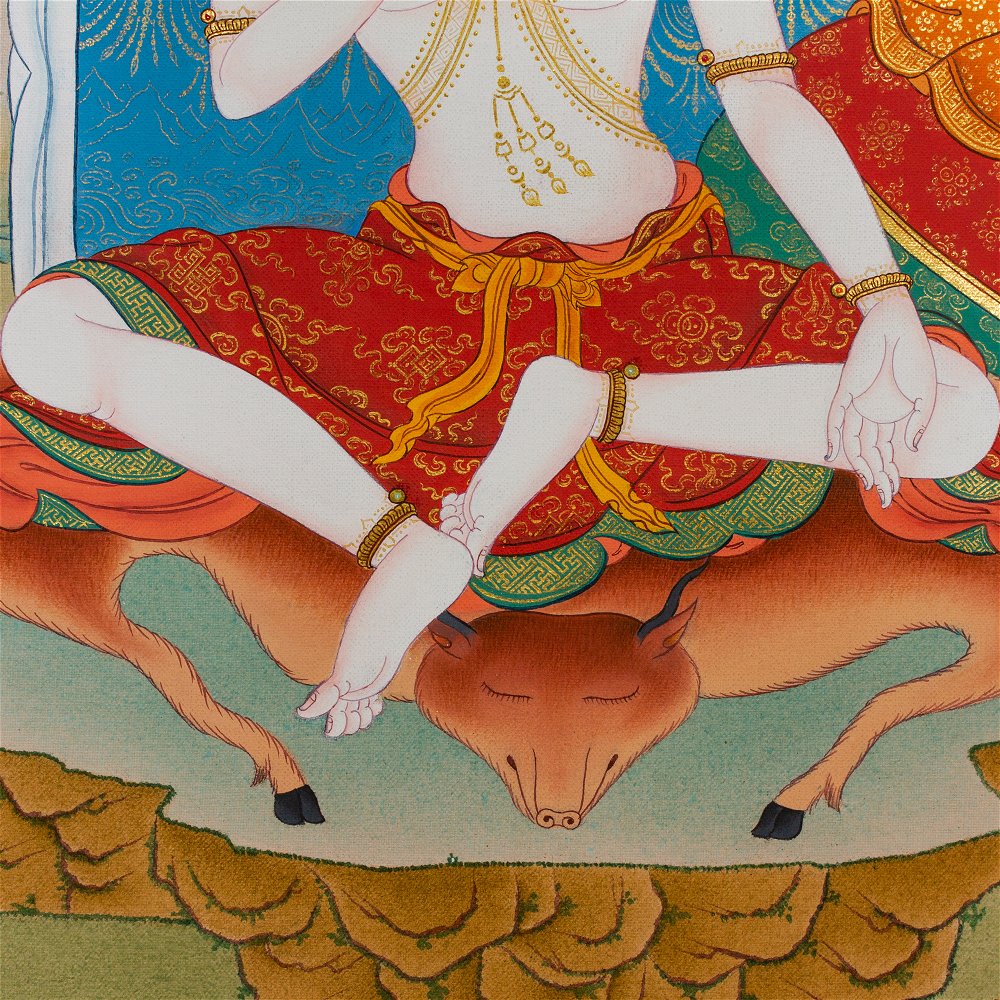 Тханка Гараб Дордже в стиле "Карма-гадри", размер изображения — 35 x 45 см, размер изображения - 35 x 45 см, размер обрамления - 64 x 110 см