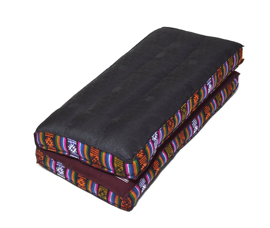 Подушка для медитации складная с Бесконечным узлом, бордовая, 35 x 34 см, 35 х 34 см, Бордовый, Бордовый