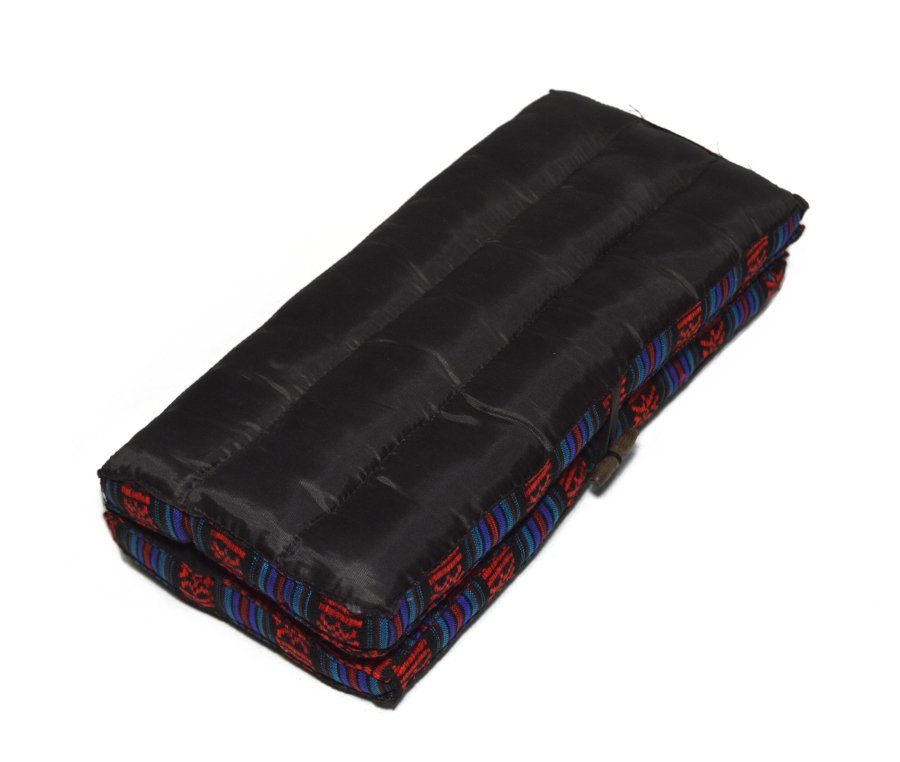 Подушка для медитации складная, черная, 35 х 34 см, 35 х 34 см, Черный с разноцветными углами