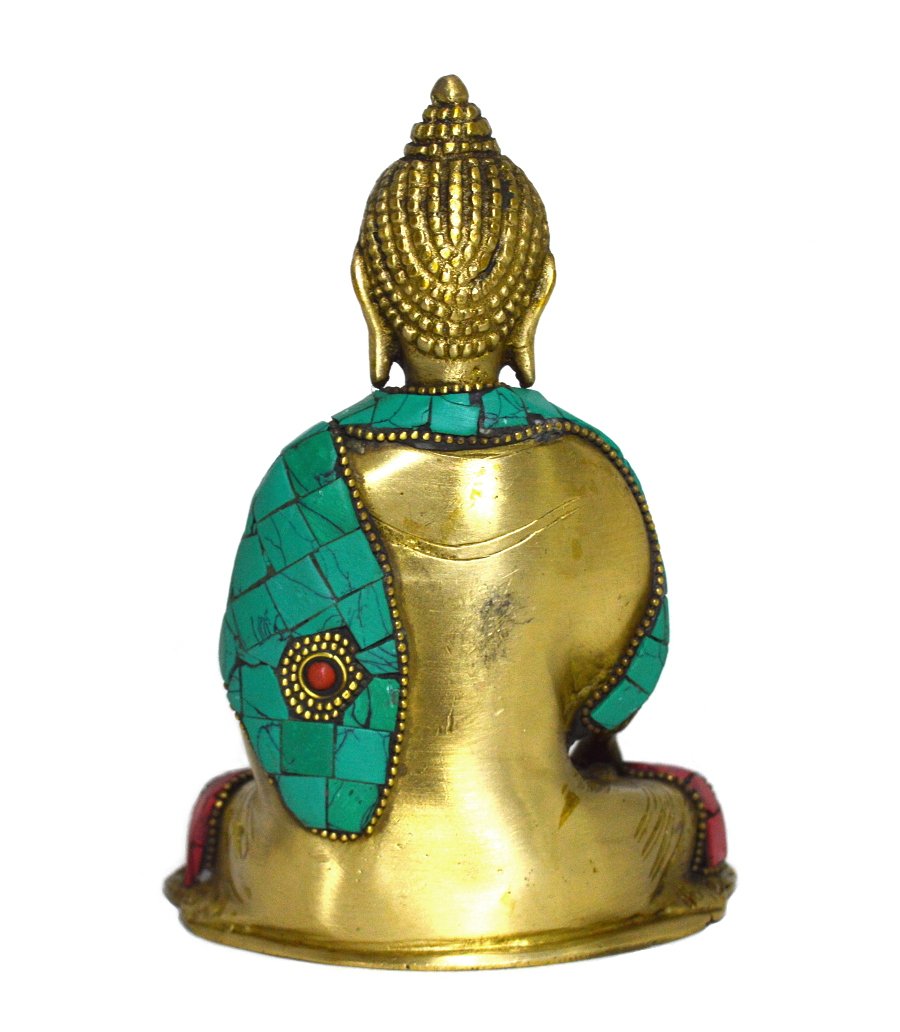 Статуэтка Будды Шакьямуни бхумиспарша-мудра, (облицовка — имитация камня), 15,5 см