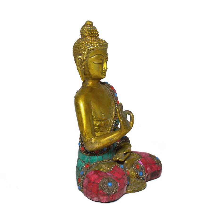 Статуэтка Будды Шакьямуни витарка-мудра, (облицовка — имитация камня), 16,5 см