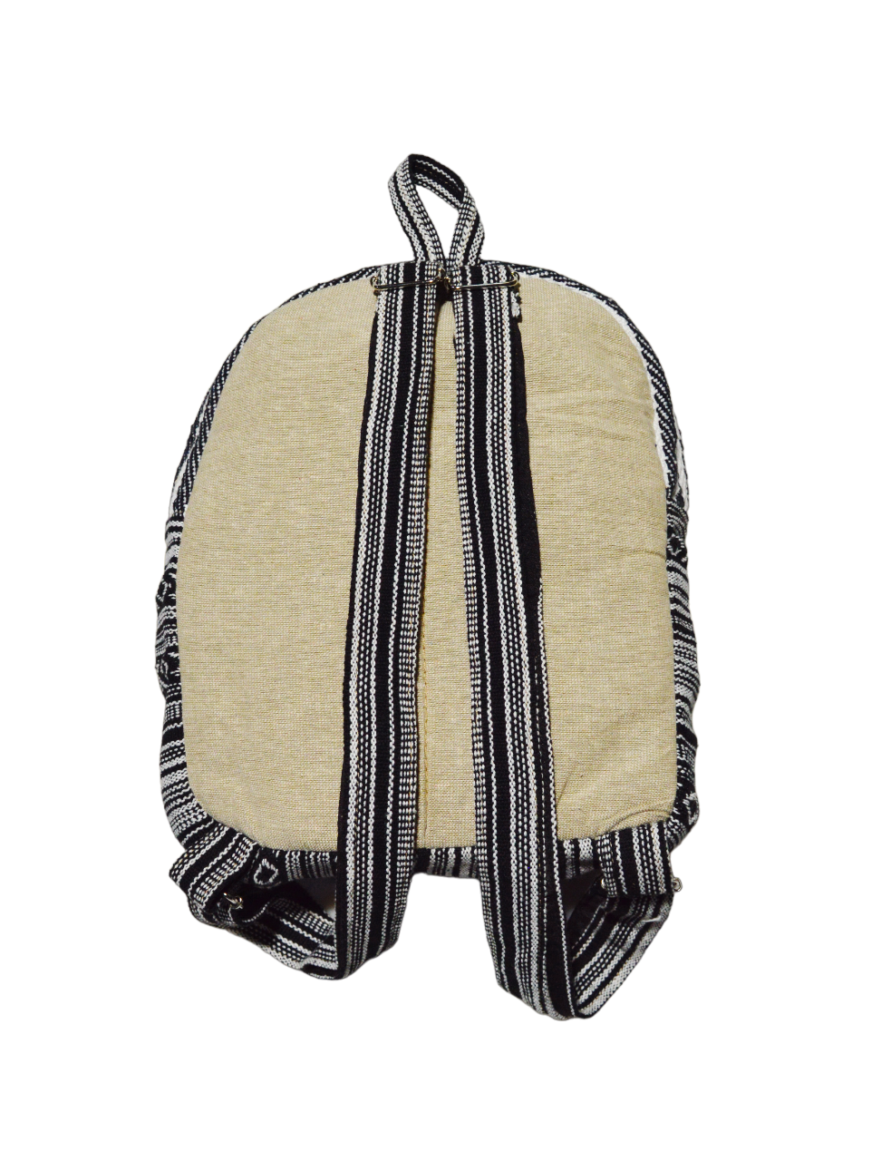 Рюкзак черно-белый, полосы с крестиками-ноликами, 30 x 25 см