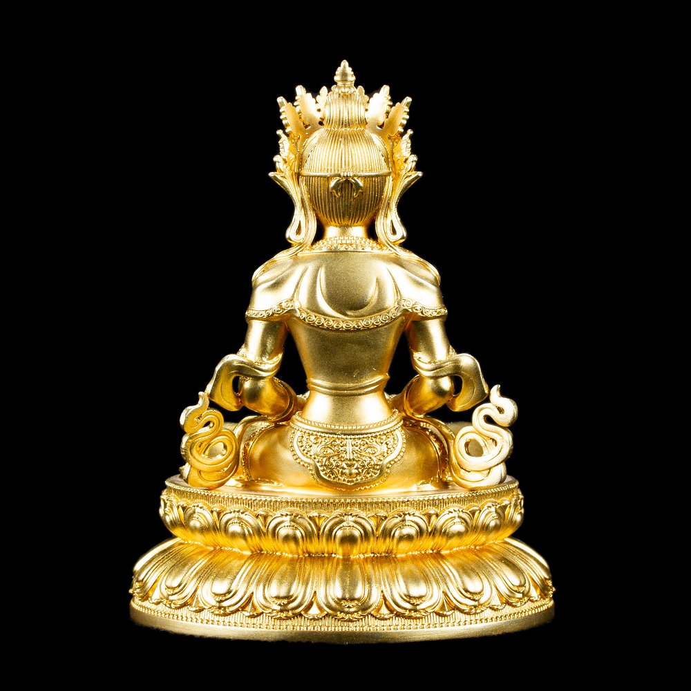 Статуэтка Амитаюса, 10 см, золотистая, Будда Амитаюс