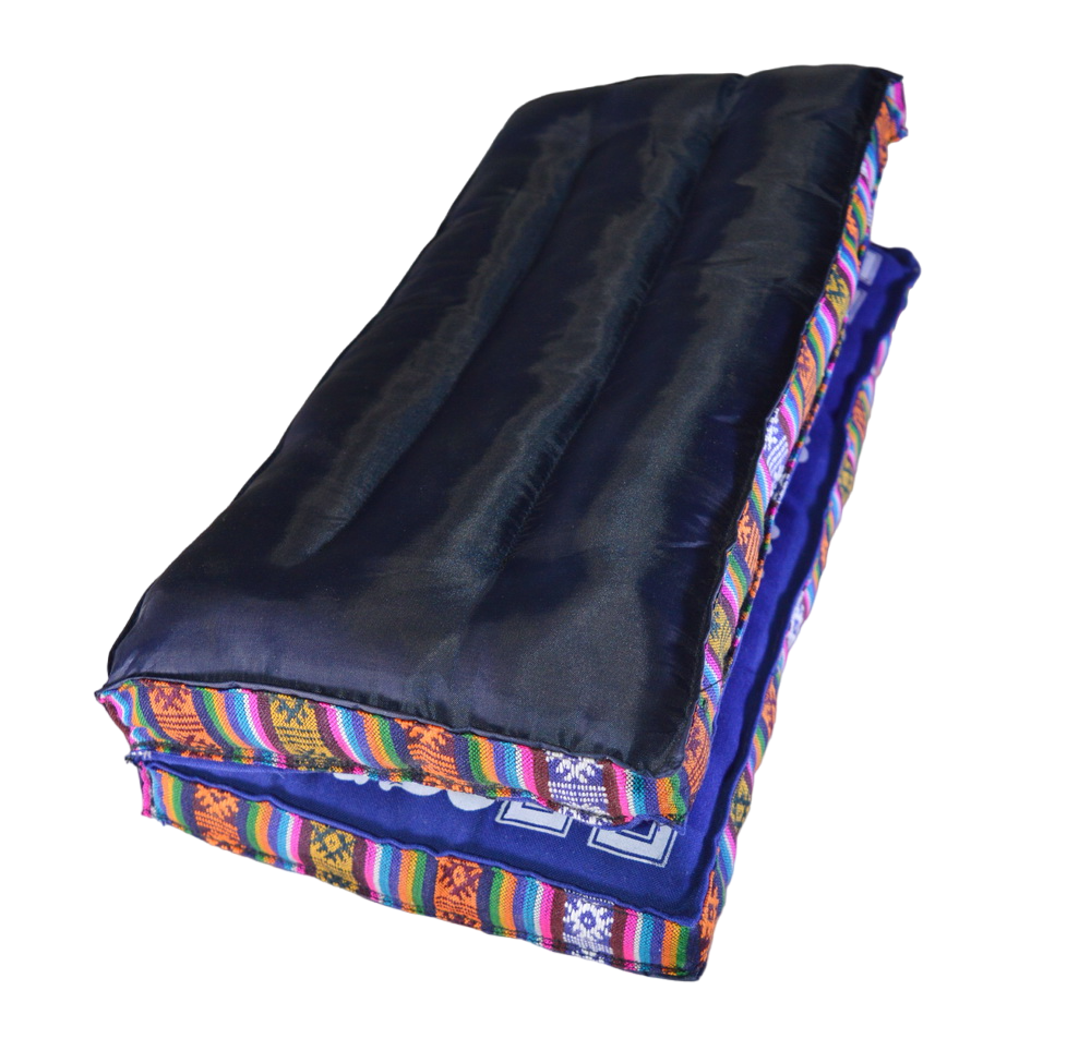 Подушка для медитации складная с Бесконечным Узлом, синяя, 35 x 34 см, 35 х 34 см, Синий, Синий