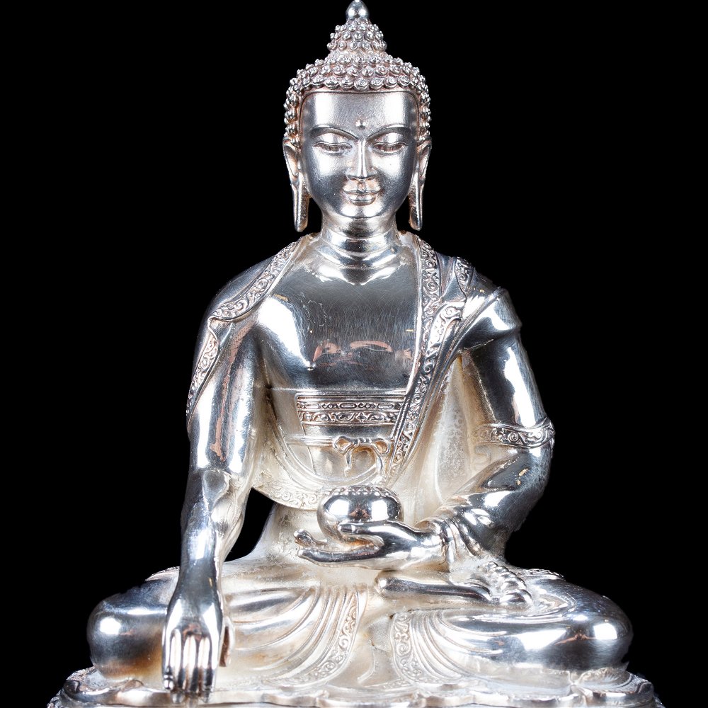 Статуэтка Будды Шакьямуни (бхумиспарша-мудра), 10,0 см | 7.33 OZT .999, Будда Шакьямуни