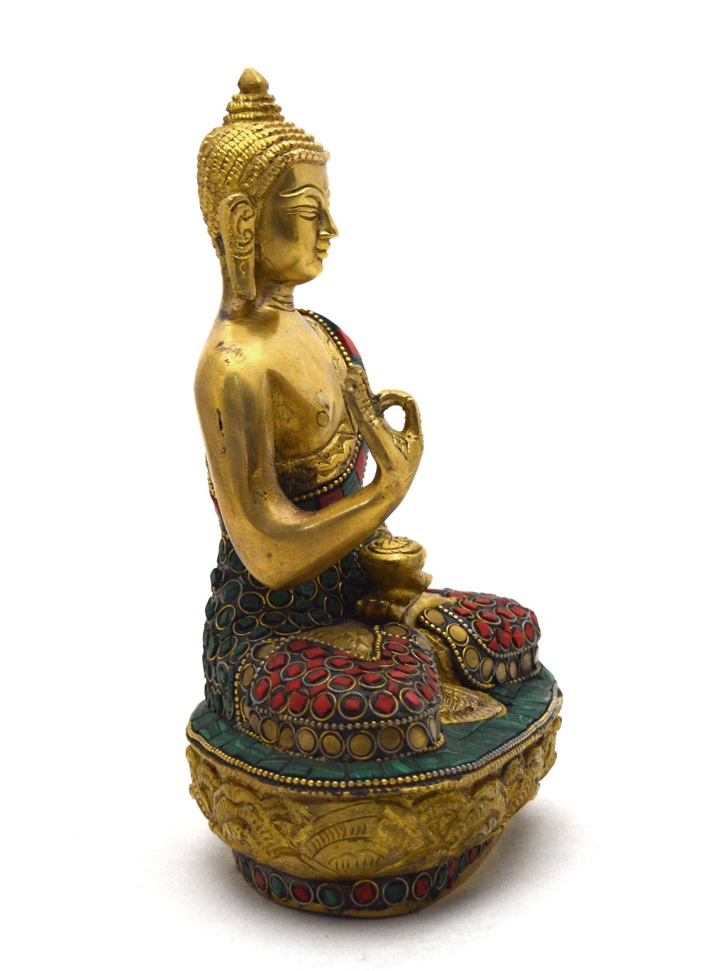 Статуэтка Будды Шакьямуни (витарка-мудра) (облицовка — имитация камня), 20,5 х 14 см