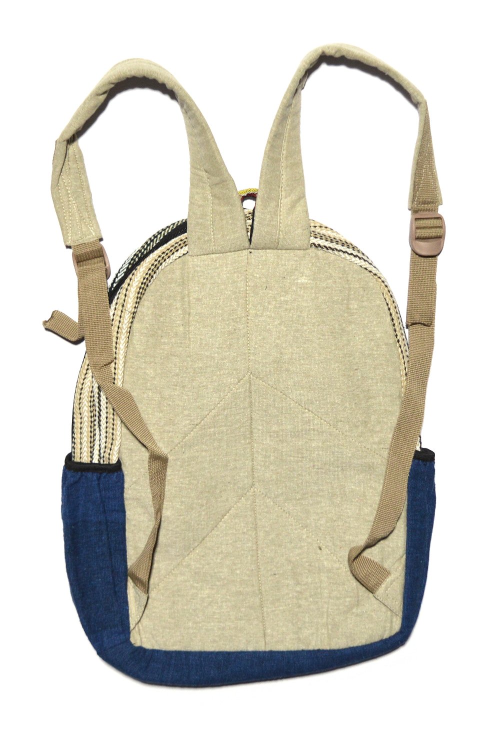 Рюкзак c Шивой, синий, синие и белые полосы, с крестиками-ноликами, 34 х 44 см, 34 х 44 см, Синий