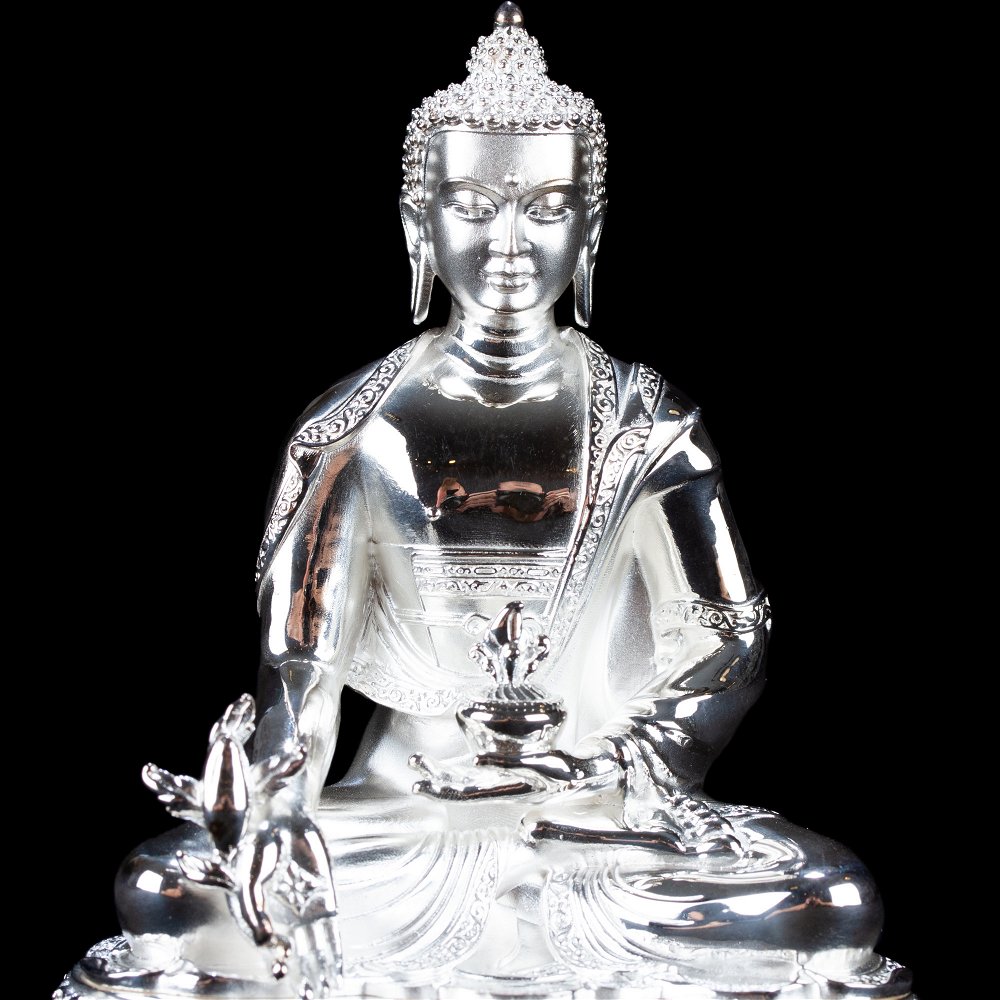 Статуэтка Будды Медицины, 10 см | 6.46OZT .999, Будда Медицины (Менла)