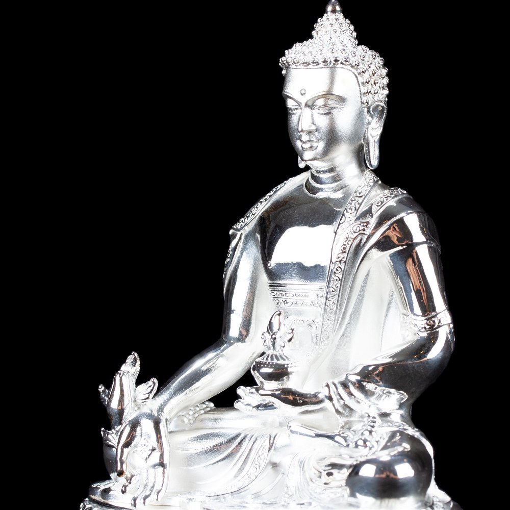 Статуэтка Будды Медицины, 10 см | 6.46OZT .999, Будда Медицины (Менла)