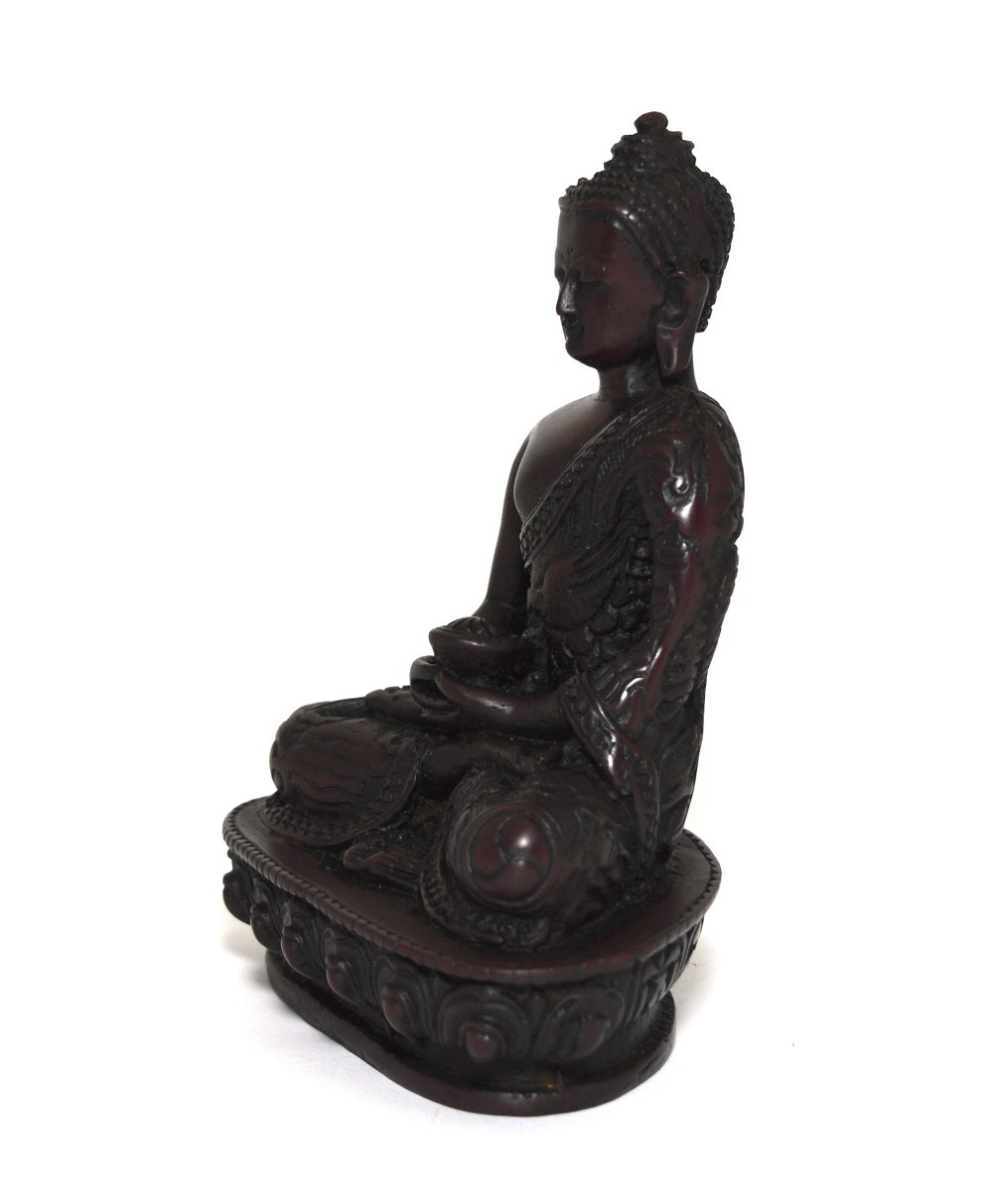 Статуэтка Будды Амитабхи, красно-коричневая, композит, 13,5 х 9,5 см, Амитабха