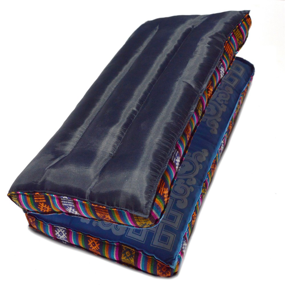 Подушка для медитации складная с Бесконечным Узлом, светло-голубая, 35 x 34 см, Светло-голубой