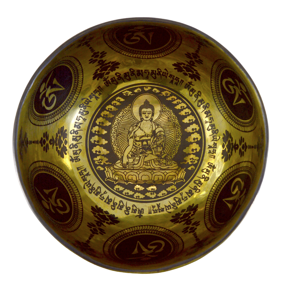 Поющая чаша с Буддой и ОМ (15,3 х 8 см)