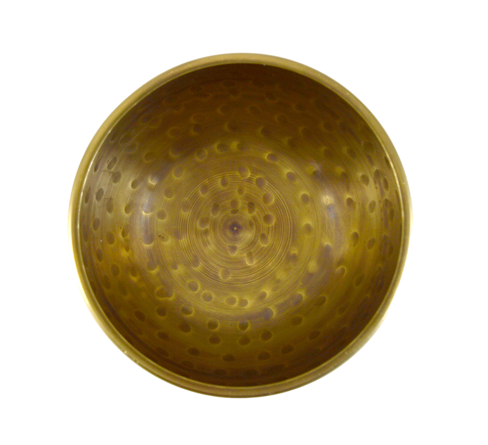 Поющая чаша с точками, темно-золотистая №2 (11 х 7 см)