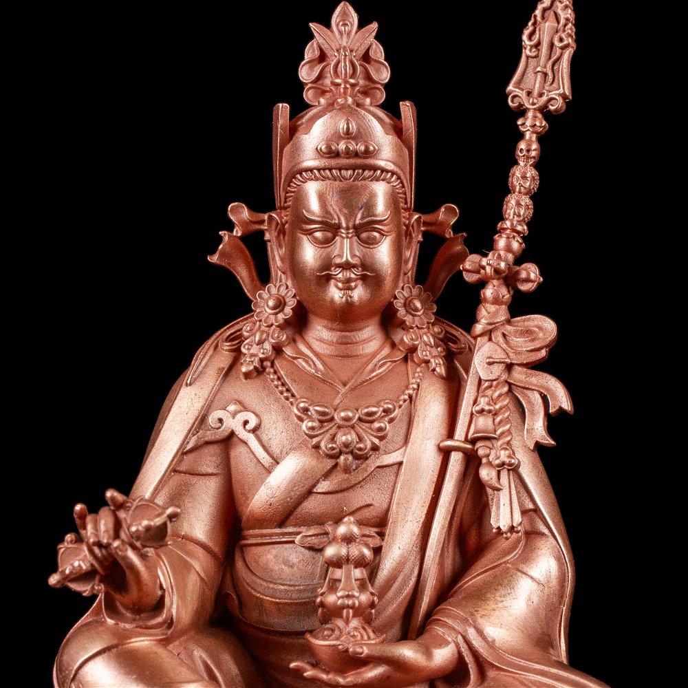 Статуэтка Падмасамбхавы (Гуру Ринпоче), 10 см, бронзовый цвет, Падмасамбхава