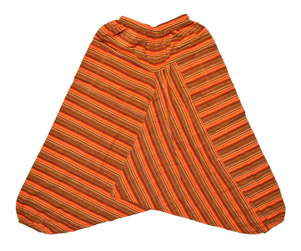 Штаны Али-Баба оранжевые с разноцветными полосками, оранжевые с полосками