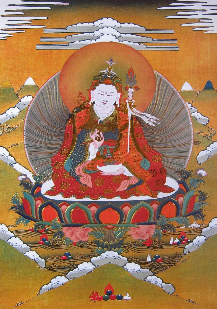 Тханка Гуру Падмасамбхава (печатная), 56 х 87 см, изображение: 32 х 45 см