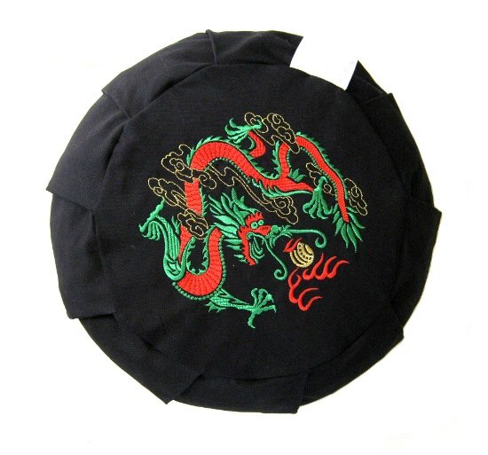 Дзафу с вышивкой (красно-зеленый дракон), красно-зеленый дракон