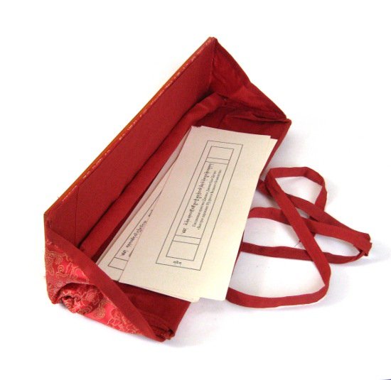 Конверт для печа c деревянной рамкой (красный), 11,5 х 41 см