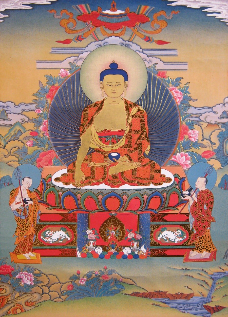 Тханка Будда Шакьямуни (печатная), 56 х 87 см, изображение: 32 х 45 см