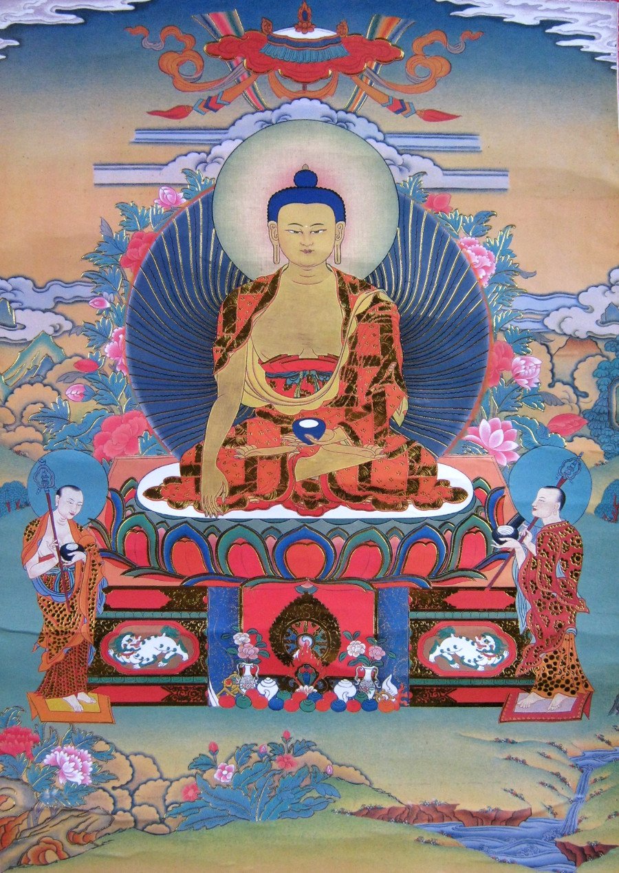 Тханка Будда Шакьямуни (печатная), 56 х 86 см, изображение: 32 х 45 см