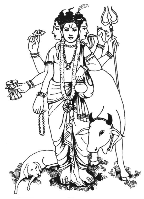 Раскраски для детей "Индийские божества". Часть 1, 21 x 29,7 см