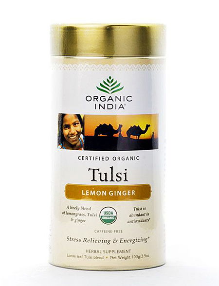 Чайный напиток базиликовый с лимоном и имбирем Tulsi Lemon Ginger (100 г)