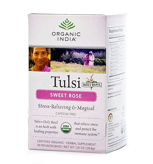 Чайный напиток базиликовый Tulsi Sweet Rose (18 пак.)