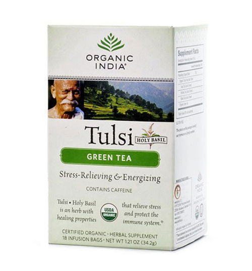 Чайный напиток базиликовый с зеленым чаем Tulsi Green Tea (18 пак.)